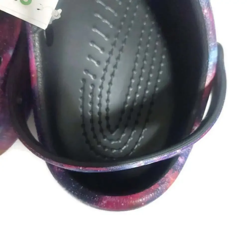 Crocs Bistro Work Graphic Clogs Mens 12 Galaxy Space Slip Resistant Work Shoes